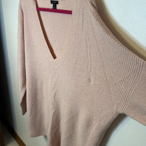 Halogen Womens Plus Size V-Neck Light Pink Sweater 2X Oversized Cozy - Picture 5 of 9